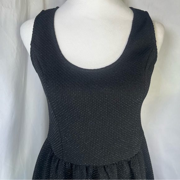 Anthropologie HD in Paris Starry Night Fit & Flare Sleeveless Dress Black/Silver - Picture 3 of 9